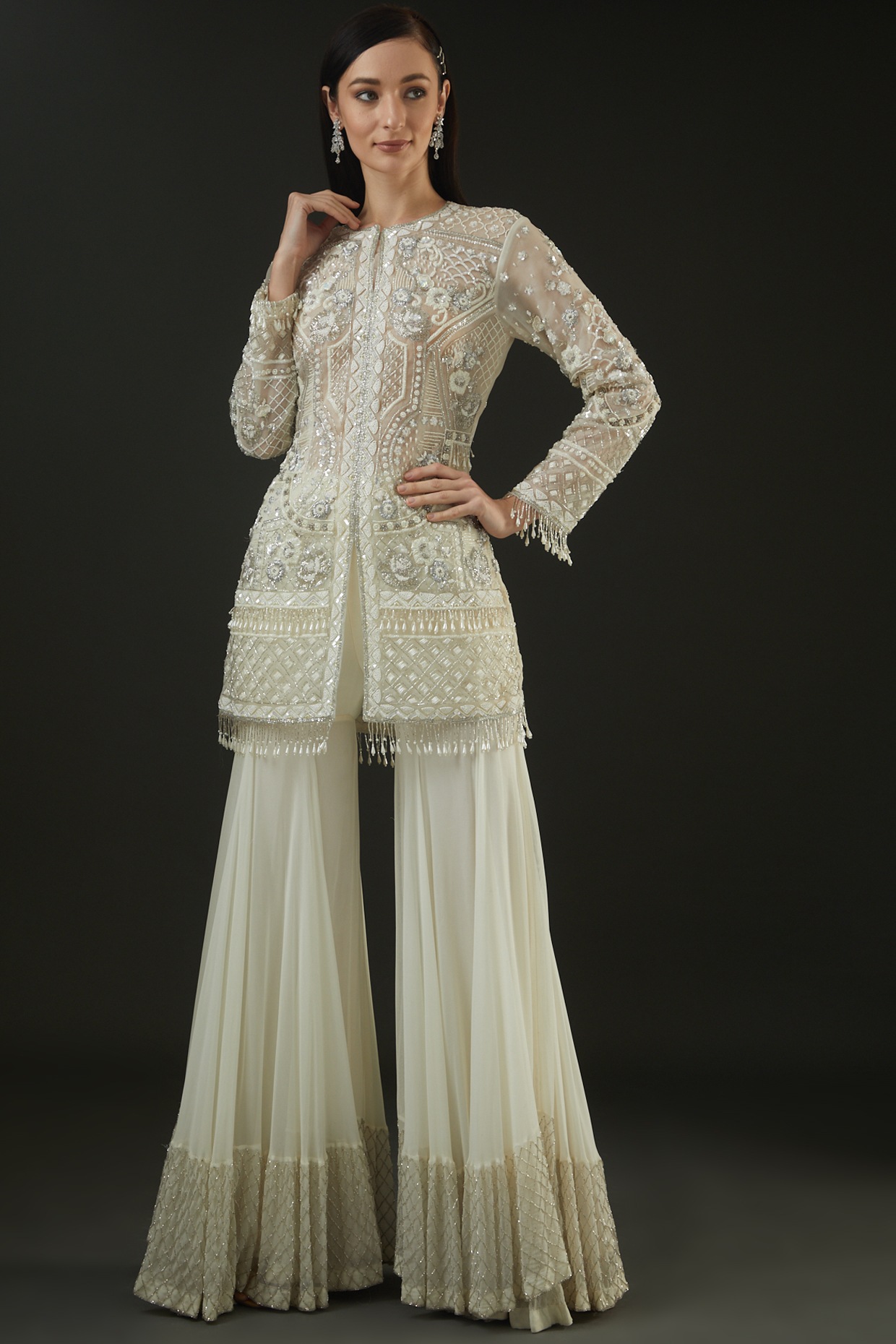 New) Modern Sharara Suit Pinterest 2021 Style Rs.1999
